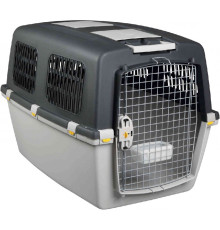 Переноска для собак вагою до 38 кг Transport Box Gulliver №6 пластикова сіра 64х64х92 см Trixie
