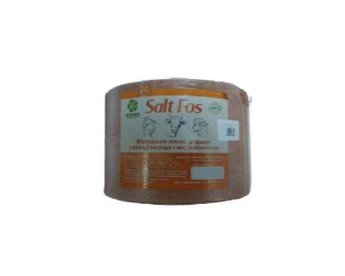 Сіль-лизунець Salt Fos для тварин з мікроелементами та вітамінами 5 кг Технології Здоров'я