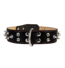 Ошейник CoLLar двойной с шипами черный 45 мм 56-68см 03641