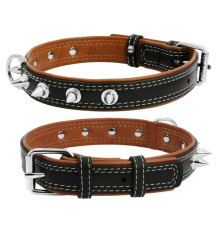 Нашийник CoLLar SOFT з шипами коричневий 35 мм 57-71 см 7224