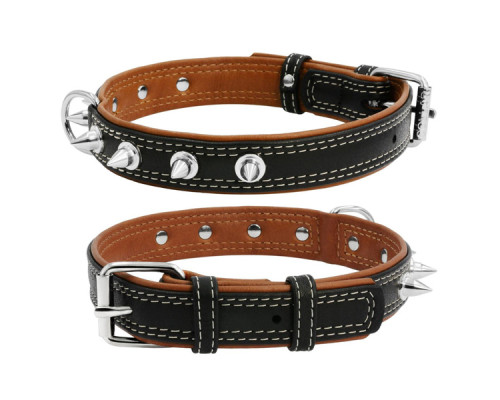 Ошейник CoLLar SOFT с шипами коричневый 35 мм 57-71см 7224