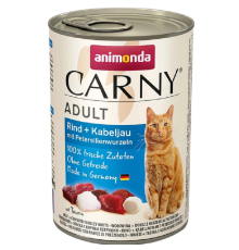 Корм для котів Carny з яловичиною тріскою та коренем петрушки 400 г Animonda