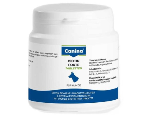 Таблетки для собак Biotin Forte интенсивный курс для шерсти 100 гр №30 Canina
