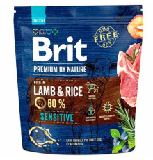 Сухий корм для собак із чутливим травленням Dog Sensitive Lamb and Rice з м'ясом ягняти та рисом 1 кг Brit Premium
