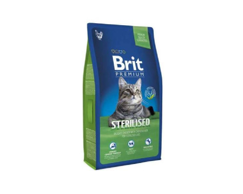 Корм для котов Брит стерилизованных Brit Premium Cat Sterilized  300г