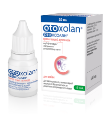 Краплі вушні для собак Otoxolan для лікування отиту бактеріальної та грибкової етіології 10 мл KRKA