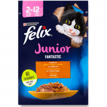 Корм для котят Felix Fantastic Junior с курицей в желе 85 г Purina