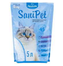 Наповнювач для котячого туалету Sani Pet силікагелевий без аромату 5 л Природа