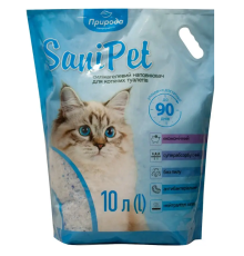 Наповнювач для котячих туалетів Sani Pet силікагелевий 10 л Природа