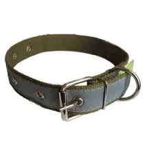 Нашийник для собак брезент одинарний світловідбиваючий 40 мм 41-61 см Franty