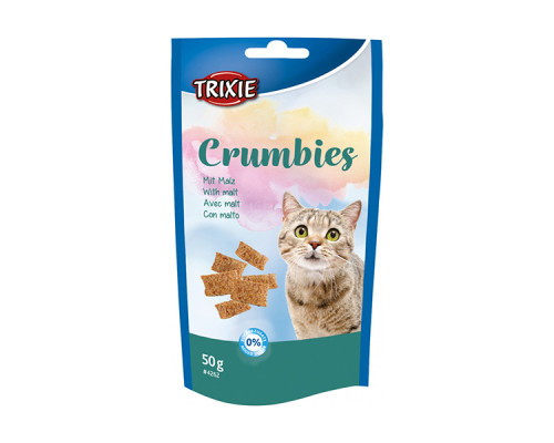 Витамины для кошек Crumbies with Malt для выведения шерсти 50 г