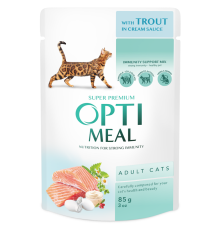Корм для котів з фореллю в кремовому соусі 85 г Optimeal