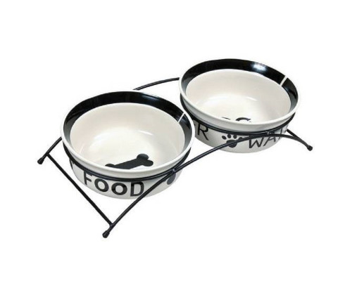 Подставка для кошек и собак Eat on Feet с керамическими мисками по 0,6 л TX-24641 Trixie