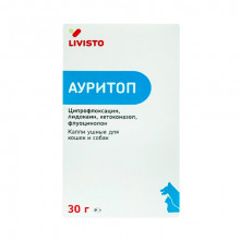 Ауритоп для лечения острых и хронических отитов у собак и кошек 30 г