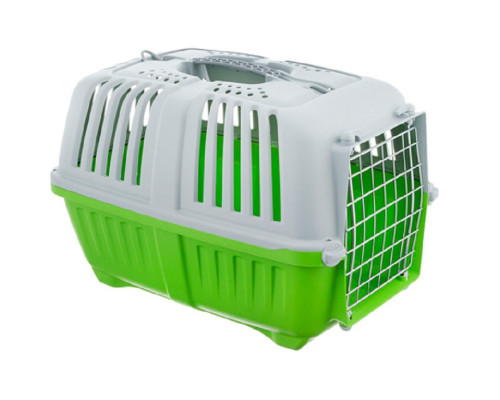 Переноска для кошек и собак до 12 кг Pratiko 1 Metal Light Green 48 x 31.5 x 33 см MPS