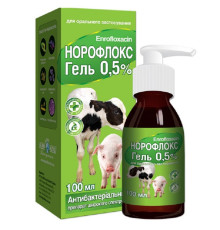 Гель Норофлокс 0,5 % антимікробний засіб для тварин 100 мл O.L.KAR