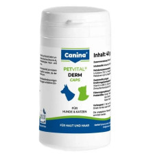 Таблетки для котів і собак Petvital Derm Caps при проблемах шкіри та шерсті №100 Canina