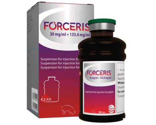 Розчин для ін'єкцій Forceris для профілактики залізодефіцитної анемії та кокцидіозу у поросят 100 мл CEVA