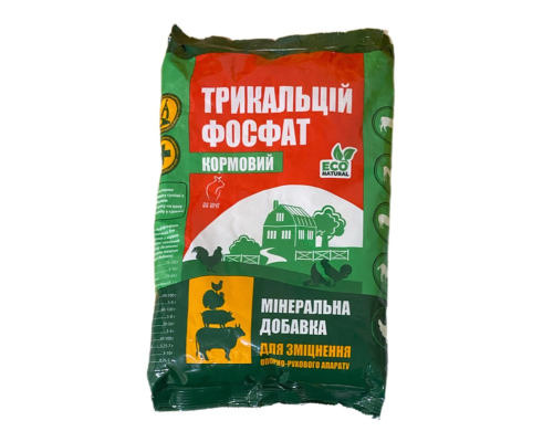Порошок Трикальций фосфат для восполнения дефицита фосфора и кальция у животных 1 кг Круг