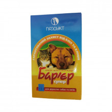 Барєр супер № 2 інсектоакарицидні краплі від бліх та кліщів для дорослих собак і кішок (3 піпетки) Продукт