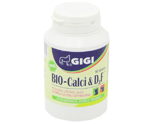 Таблетки для кошек и собак Bio-Calci and D3F пищевая добавка  для здоровья костей №90 GIGI