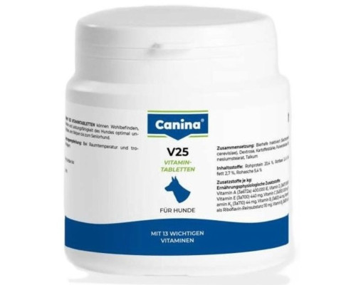 Таблетки для собак V 25 поливитаминный комплекс 200 гр №30 Canina