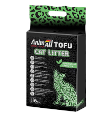 Наповнювач для котячих туалетів соєвий Tofu Green Tea з ароматом зеленого чаю 2,6 кг 6 л AnimAll