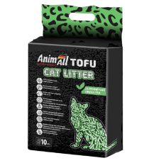 Наповнювач для котячих туалетів соєвий Tofu Green Tea з ароматом зеленого чаю 4,66 кг 10 л AnimAll