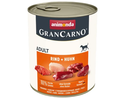 Корм для собак GranCarno Adult Beef and Chicken с говядиной и курицей 800 г Animonda