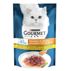 Корм для котів Gourmet Perle міні філе в соусі з куркою 85 г Purina
