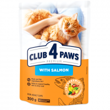 Сухой корм для взрослых котов Adult Cats Salmon с лососем 300 г Клуб 4 лапы