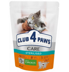 Сухий корм для стерилізованих котів Adult Cats Sterilised 300 г Клуб 4 лапи