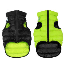 Куртка для собак AiryVest Lumi двостороння салатово-чорна  ХS25 В 36-38 см С 30-33 см Collar