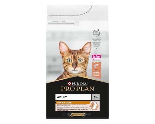 Сухой корм для котов Adult Derma Care для поддержания здоровья кожи и красоты шерсти с лососем 400 г Purina