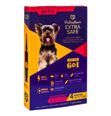 Краплі на холку для собак до 4 кг Dog Extra Safe 6in1 від бліх і глистів №1 Palladium