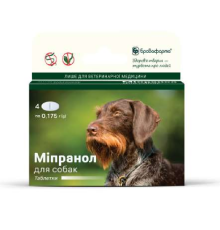 Міпранол для собак 4 таблетки х 0,175 г