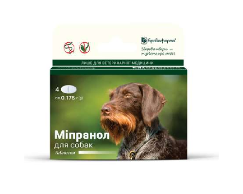 Мипранол для собак 4 таблетки х 0,175 г