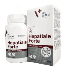 Ветекспертів Гепатіале Форте VetExper Hepatiale Forte для дрібних порід собак і котів 40 капсули