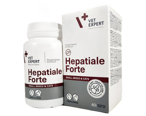 Ветекспертів Гепатіале Форте VetExper Hepatiale Forte для дрібних порід собак і котів 40 капсули