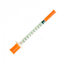 Шприц инсулиновый с не съемной иглой 1 мл 3-х компонентный 0,3*13 мм G30