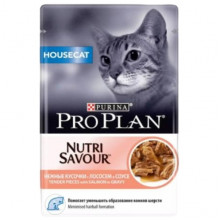 ProPlan Housecat Nutrisavour з лососем для котів, що живуть у пиміщенні 85г