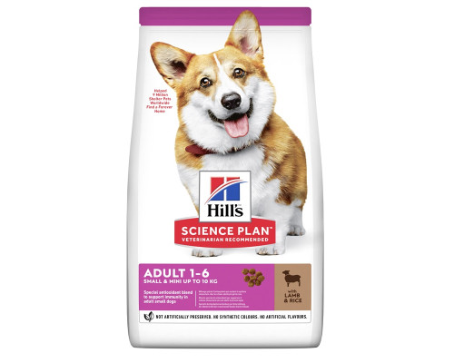 Сухой корм для собак малых пород Science Plan Adult Small and Mini с ягненком 6 кг Hill's