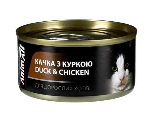 Корм д/кот ANIMALL  утка консерва паштет 85 г
