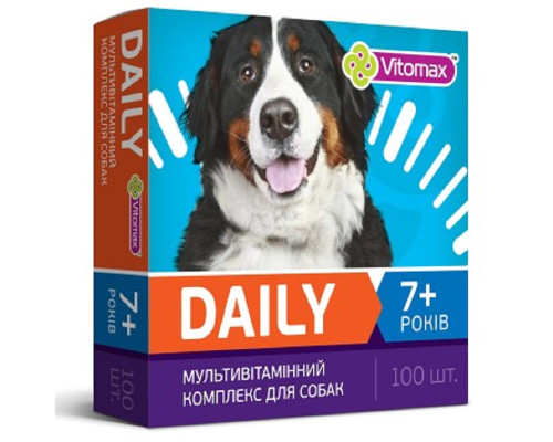 Таблетки для собак от 7 лет Daily мультивитаминный комплекс №100 Vitomax