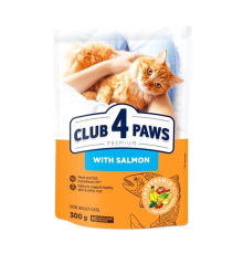 Сухий корм для дорослих котів Adult Cats Salmon з лососем 900 г Клуб 4 лапи