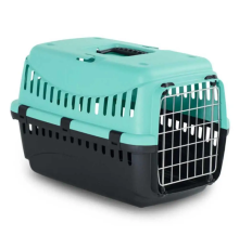Переноска для котів і собак GIPSY 2 large Green з металевими дверцятами 58*38*38 см Сіро-Блакитна МР Bergamo 