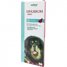 Таблетка для собак крупных пород Празикон Макси антигельминтное средство №10 Vetbio 