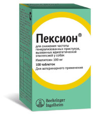 Таблетки для собак Пексіон 100 мг протиепілептичний препарат №100 Boehringer Ingelheim 