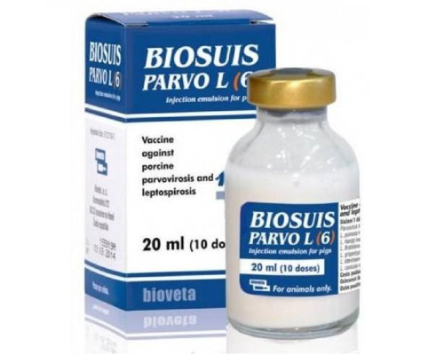 В-на Биосуис Парво Л  против парвовироза и лептоспироза свиней 10 доз  20мл BioVeta