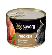 Корм для котів консерва Сейвори SAVORY курка 200 г 30754